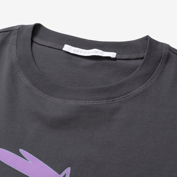 Gray T-Shirt with Purple Graphic - Picture 4 of 14